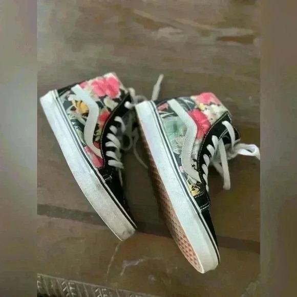 Vans Skateboard Shoe mens sz 4.5 women’s Sz 6 Hi Top Floral Edgy Skater Lace Up - Picture 2 of 4